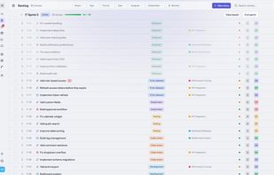 Backlog: every story in one sortable table