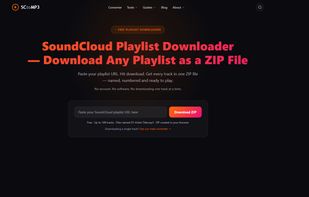 "The dedicated SoundCloud Playlist Downloader interface, designed for batch-processing and downloading entire music collections in one go."
