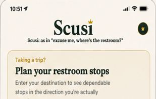 Trip Planner — enter a destination to get dependable restroom stops along your route.