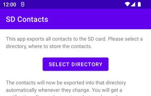 SD Contacts screenshot 1