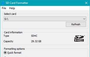 SD Card Formatter screenshot 1