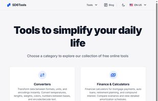 SD6 Tools Homepage - Free online tools for developers and finance
