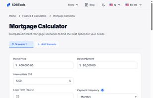 Mortgage Calculator - Compare up to 4 loan scenarios side-by-side