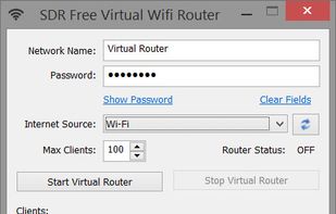 SDR Free Virtual Wifi Router screenshot 1