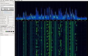 Spectrum showing GSM signals