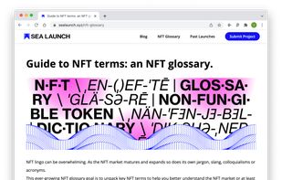 sealaunch.xyz NFT glossary, to better understand NFT terms or lingo.