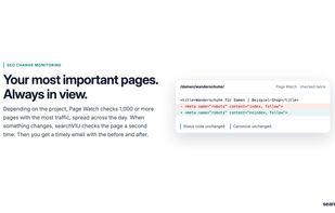 Page Watch: the most important pages, checked continuously