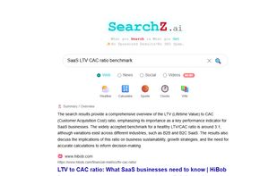 SearchZ.ai Search results demo
