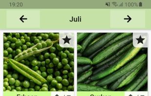 Seasonal Foods Calendar screenshot 1