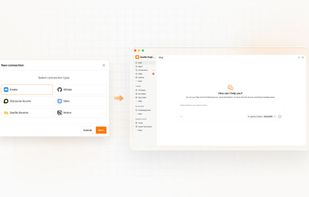 Connecting a new channel such as GitHub, Discord, Discourse, or email, so questions sync into one workspace.