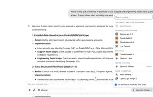 Model selector with all connected providers in one place