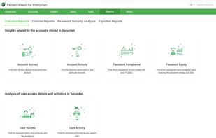 Pre-defined built-in audit reports