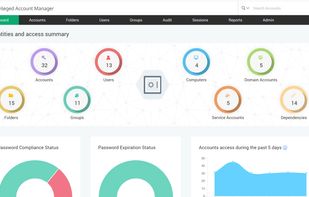 Securden Privileged Account Manager (PAM) admin dashboard