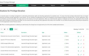 Applications enumeration view