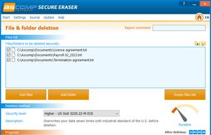 Secure Eraser screenshot 1
