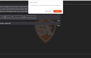 Share your chat link by email. Once your partner is connected, no one else could connect.