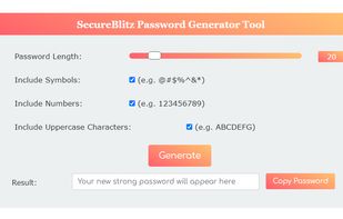 SecureBlitz Strong Password Generator screenshot 1