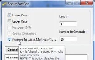 securePassGen screenshot 1