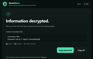 Passwords are automatically recognized, making them easier to identify and copy.