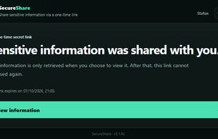 The recipient explicitly chooses to reveal the information, preventing link previews and automated scanners from consuming it.