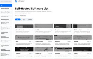  Self-Hosted Software List  screenshot 1