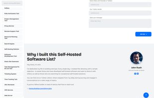 Self-Hosted Software List