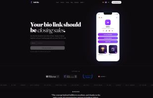 Sell Bio dashboard for managing a public bio-link page, funnels and leads.