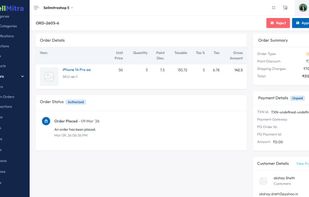 Order Details in Admin Panel