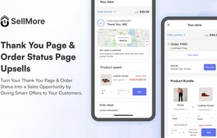 Turn the Thank You and Order Status pages into sales opportunities with smart upsell offers.
