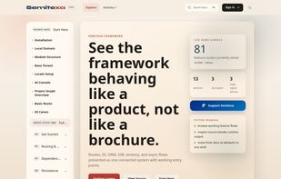 framework.semitexa.com: live demos of the framework's routes, DI, ORM, SSR and async flows