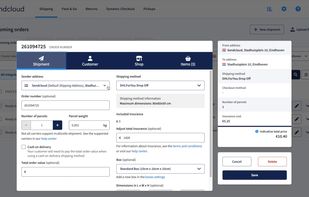 SendCloud screenshot 2