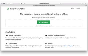 SendOvernightMail.com screenshot 1