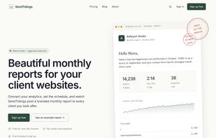 Homepage of the marketing site