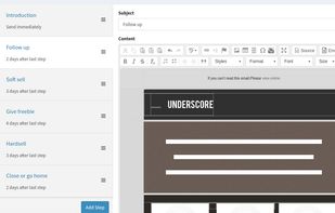 Send predefined sequences of mails with drip flows