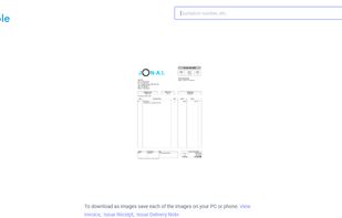 Invoice generated in pdf and jpg
