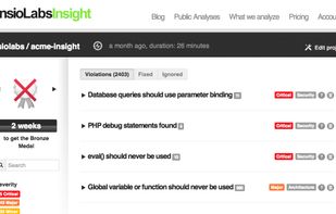 SensioLabs Insight screenshot 1
