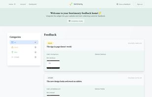 Sentimenty Dashboard in light mode