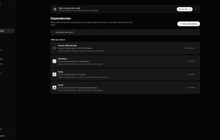 Dependencies Menu