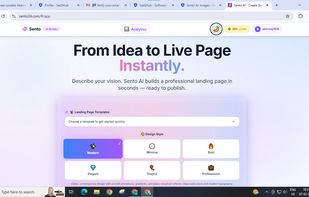 AI builds your complete landing page from one sentence in seconds