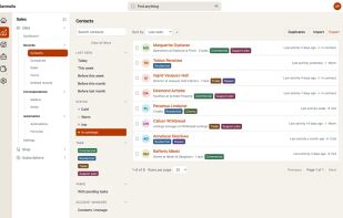 CRM Module Contacts Screen