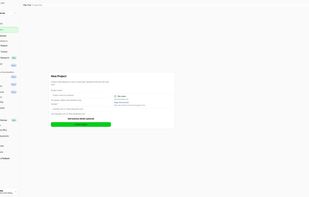 Project Setup screen
