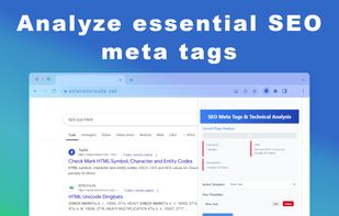 SEO Meta Tags &amp; Technical Analysis screenshot 1