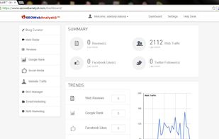current dashboard landing page. 