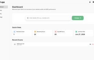 Dashboard interface