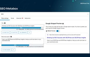 SEOPress screenshot 1