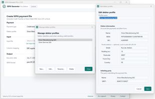 SEPA payment profiles (light theme)