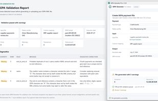 SEPA validation report (light theme)