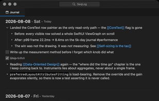SeqLog screenshot 1
