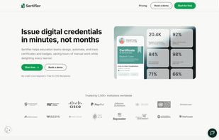 Sertifier Landing Page
