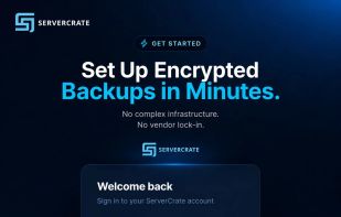 Simple setup and login flow for creating and managing encrypted backups in minutes.